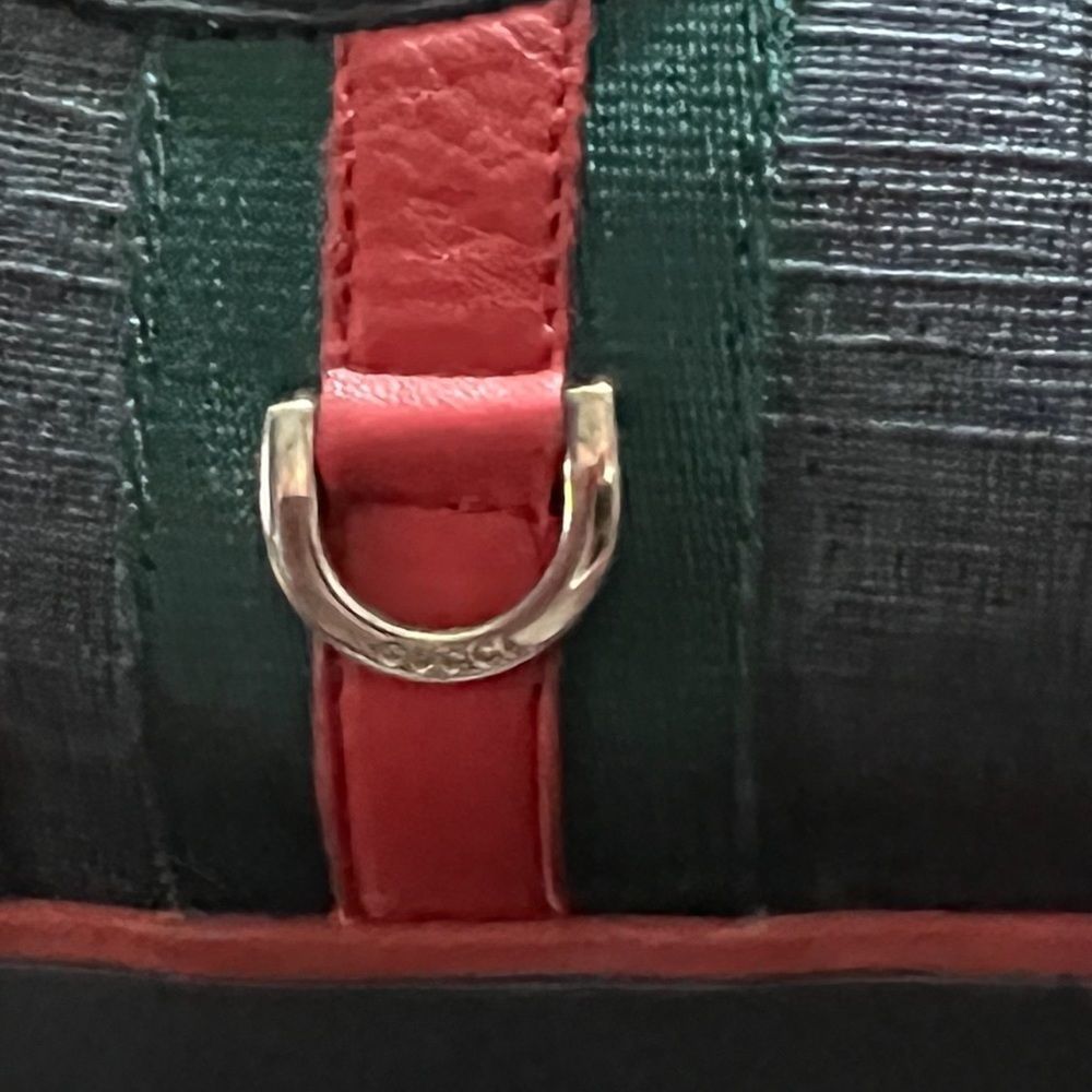 Gucci Men's Black Ace GG Embossed Green Stripe Sneakers Sz 7.5 Size US 9 Gold - Picture 5 of 16